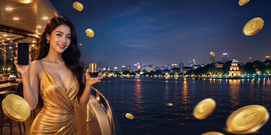 Người dùng tại Hà Nội truy cập casino trực tuyến trên điện thoại bên cạnh ly cà phê truyền thống
