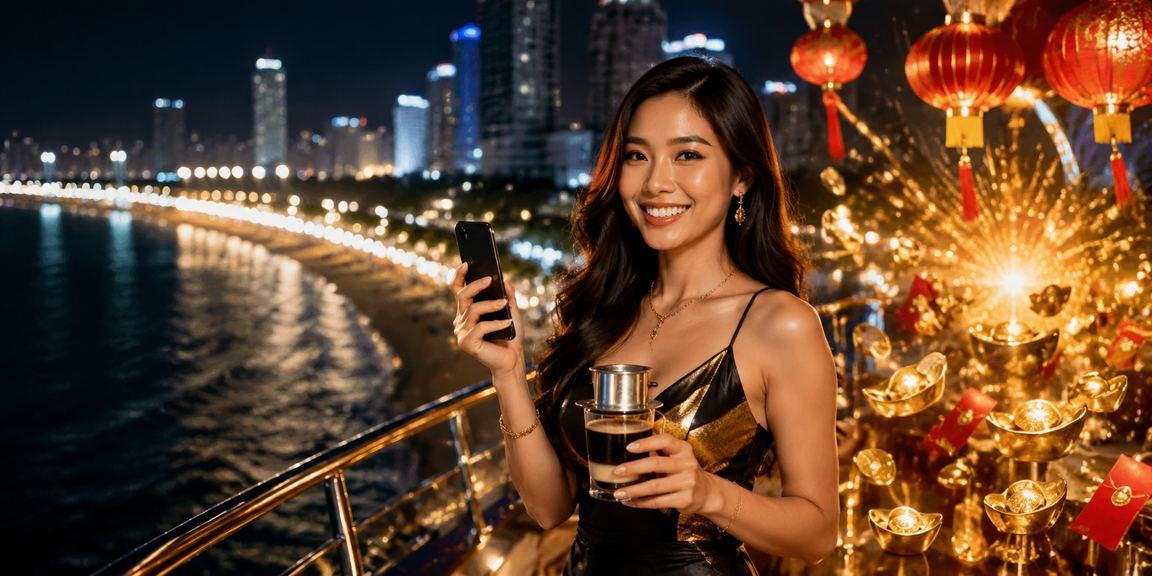 Khung cảnh quán cà phê sapa cùng phong cách thưởng thức cà phê và lì xì đỏ Việt Nam tại Nha Trang